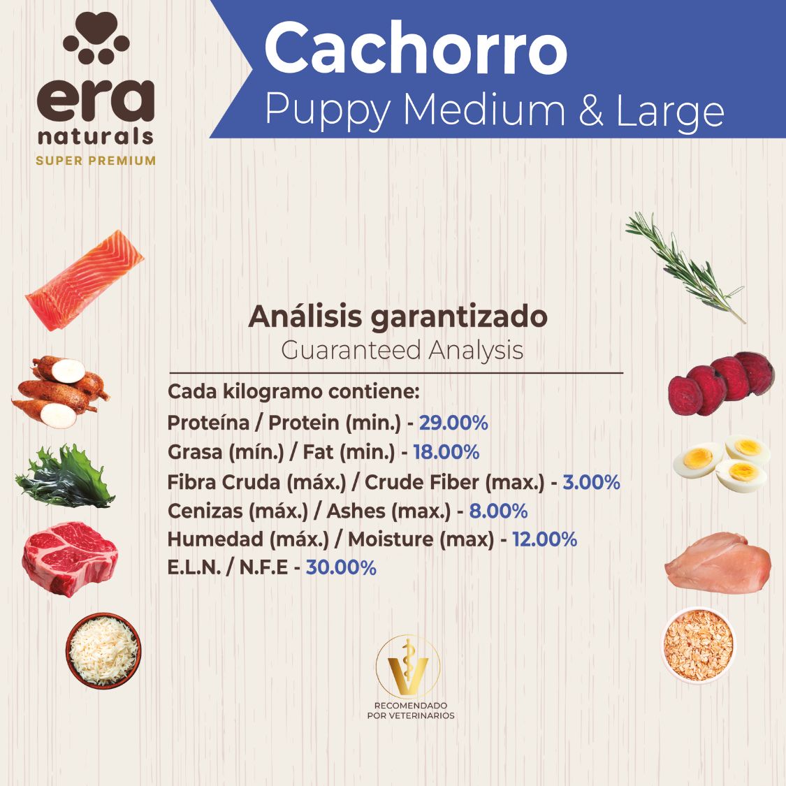 Era Naturals Cachorro Raza Mediana y Grande Alimento Super Premium Era Naturals Cachorro Raza Mediana y Grande Alimento Super Premium